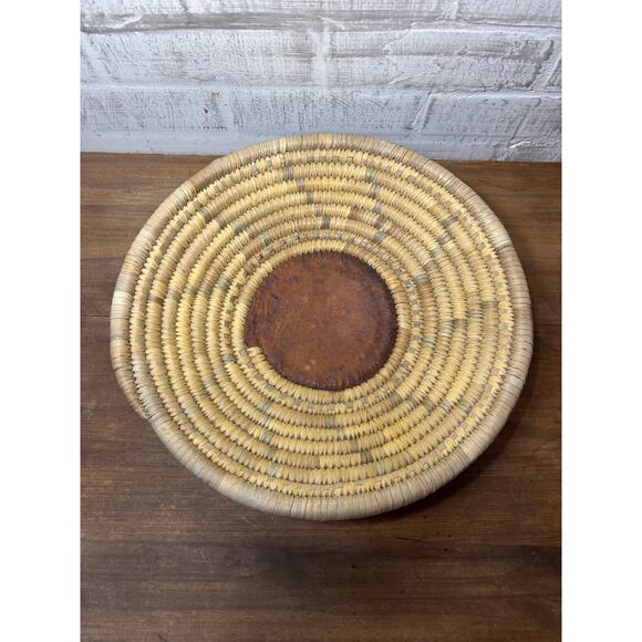 Woven Coil Boho Wall Decor Basket - Picture 1 of 5